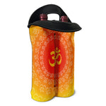 Indian Om Sign Print Double Neoprene Wine Tote