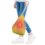 Indian Om Sign Print Drawstring Bag
