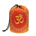 Indian Om Sign Print Drawstring Makeup Bag