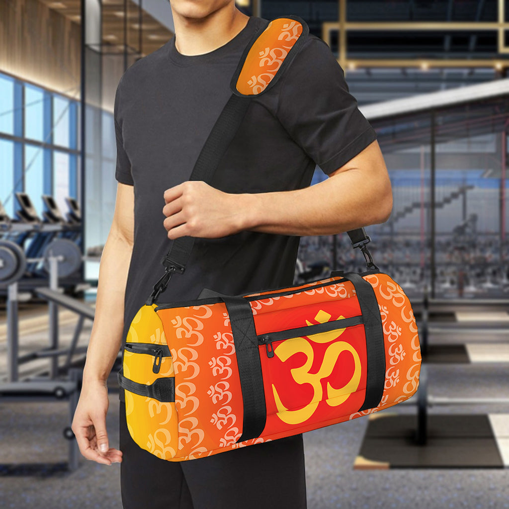 Indian Om Sign Print Gym Bag