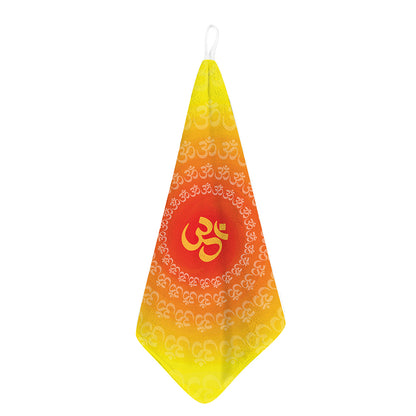 Indian Om Sign Print Hand Towel
