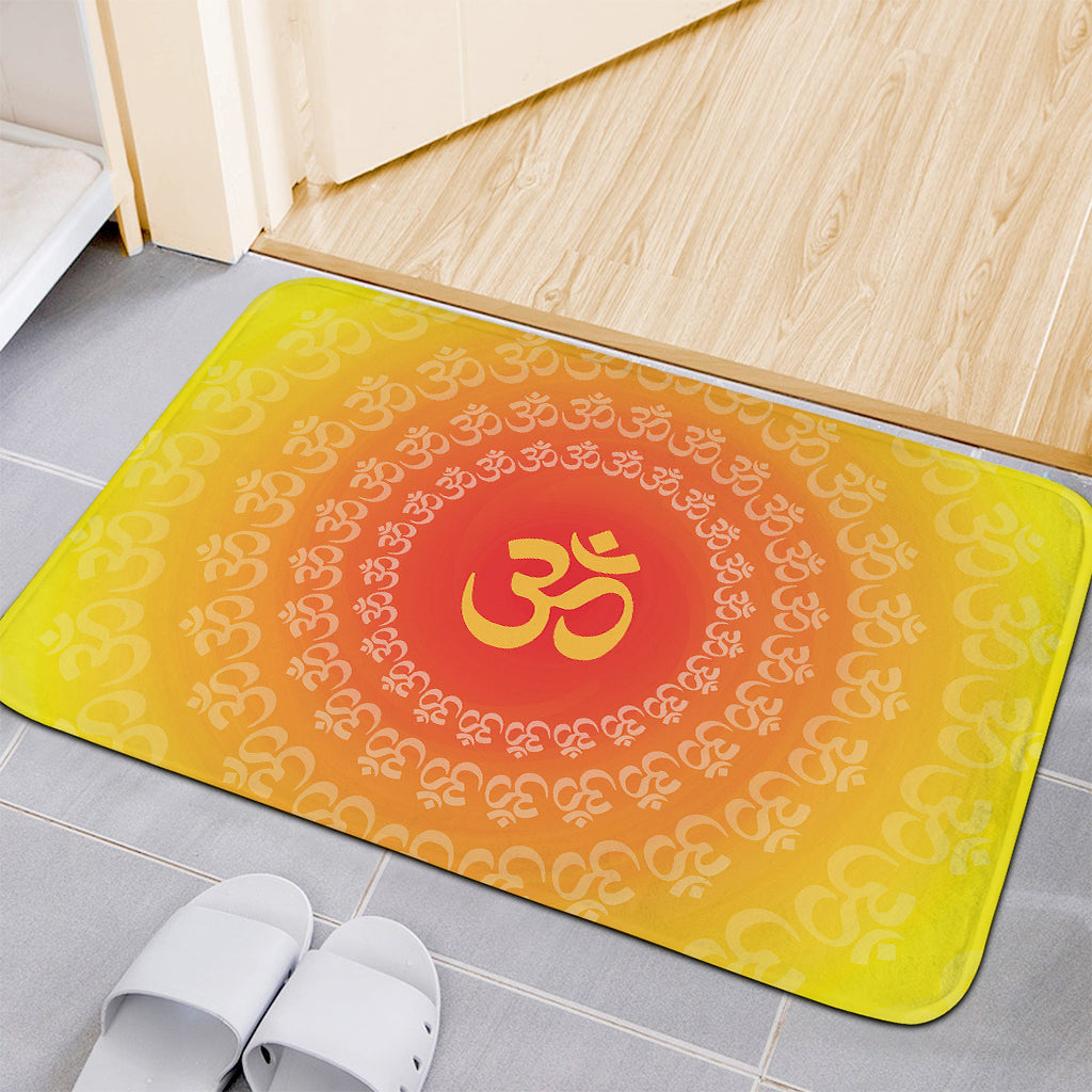 Indian Om Sign Print Indoor Door Mat