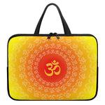 Indian Om Sign Print Laptop Sleeve With Handle