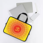 Indian Om Sign Print Laptop Sleeve With Handle
