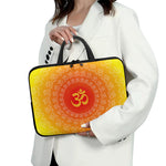 Indian Om Sign Print Laptop Sleeve With Handle