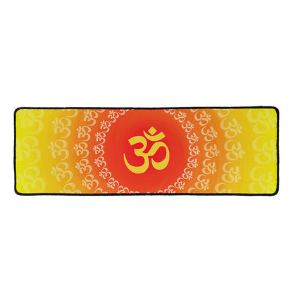 Indian Om Sign Print Long Kitchen Mat