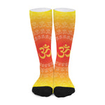 Indian Om Sign Print Long Socks