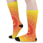 Indian Om Sign Print Long Socks