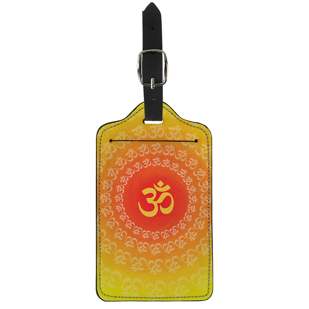 Indian Om Sign Print Luggage Tag