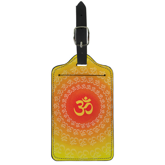 Indian Om Sign Print Luggage Tag