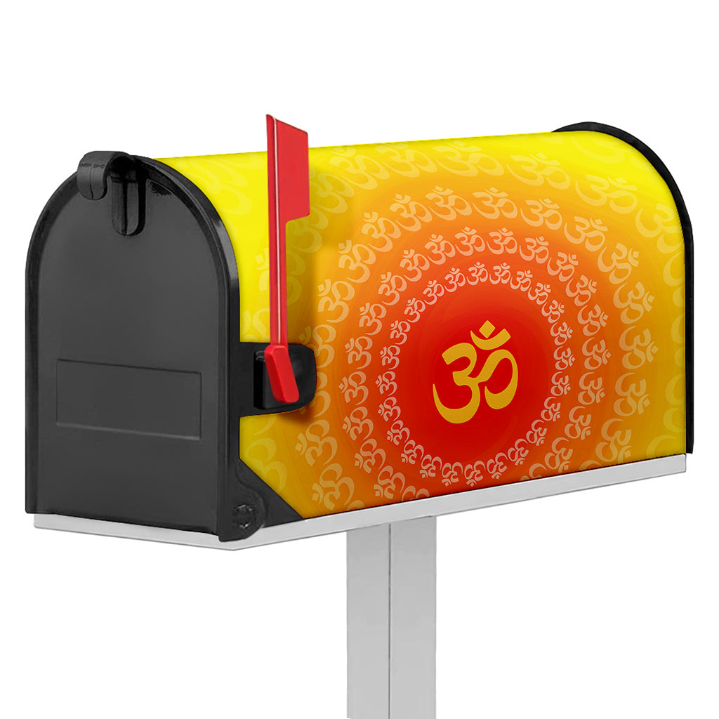 Indian Om Sign Print Mailbox Cover