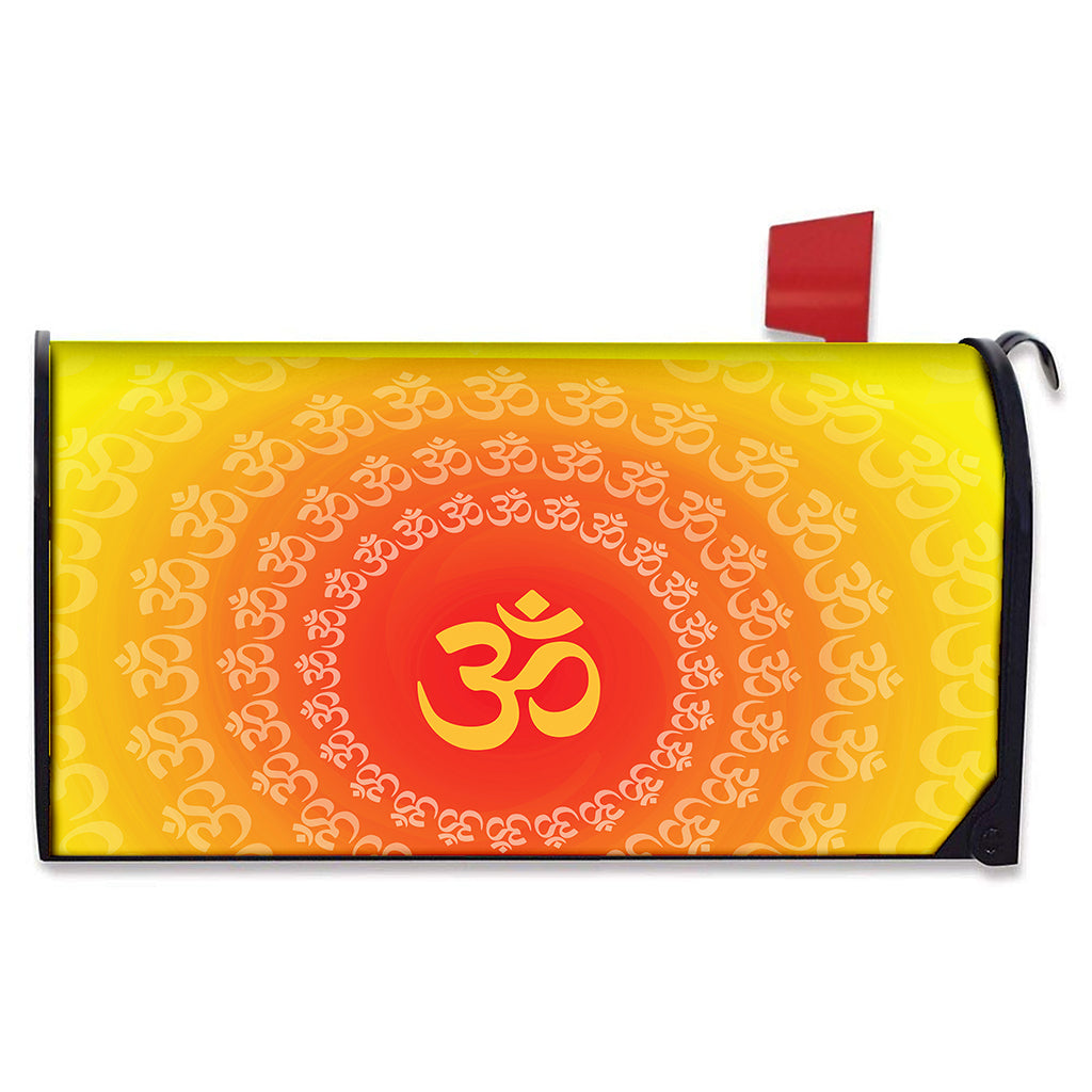 Indian Om Sign Print Mailbox Cover