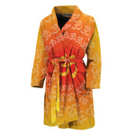 Indian Om Sign Print Men's Bathrobe