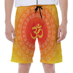 Indian Om Sign Print Men's Beach Shorts