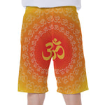 Indian Om Sign Print Men's Beach Shorts