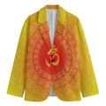Indian Om Sign Print Men's Blazer
