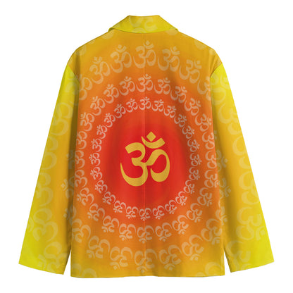 Indian Om Sign Print Men's Blazer