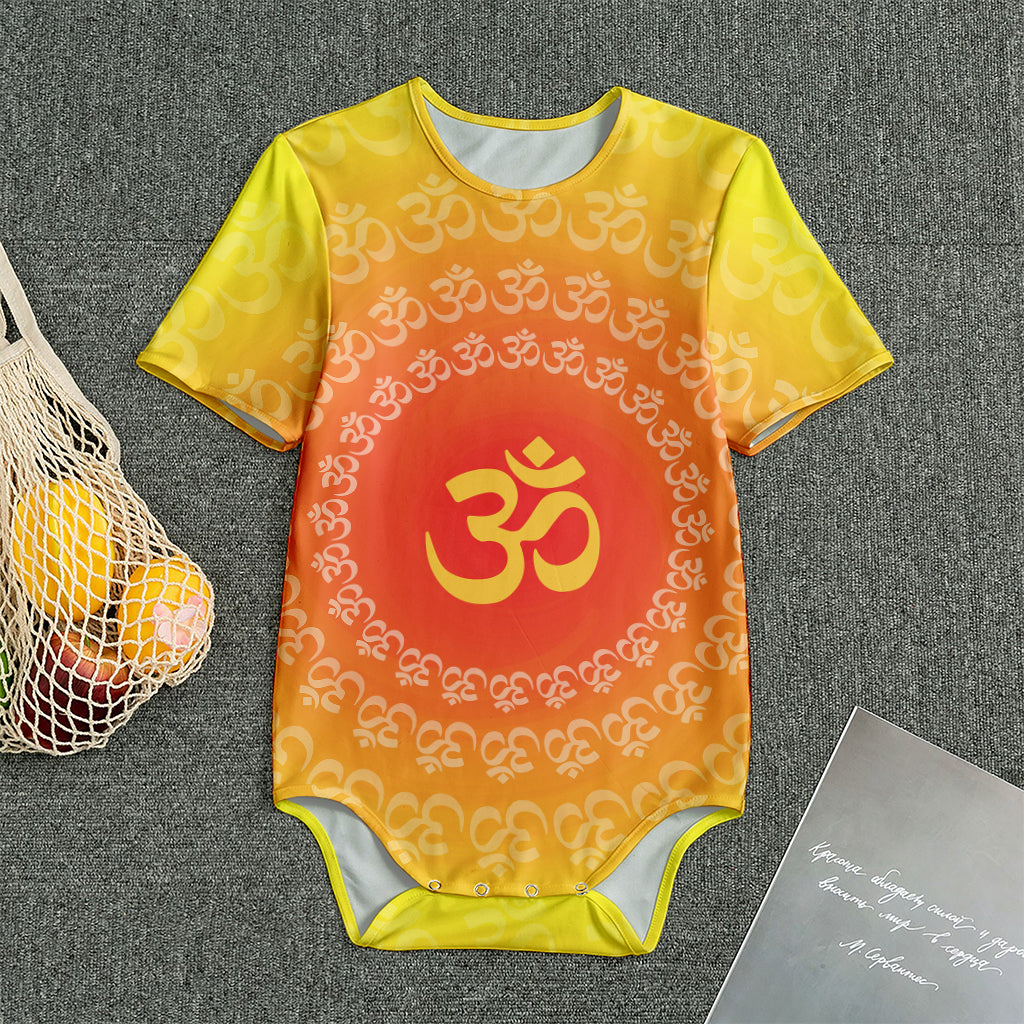 Indian Om Sign Print Men's Bodysuit