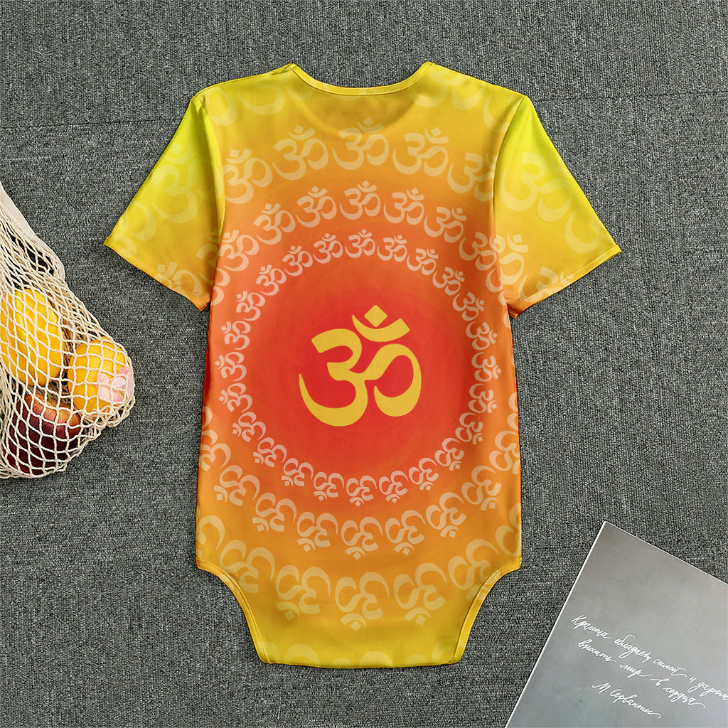 Indian Om Sign Print Men's Bodysuit