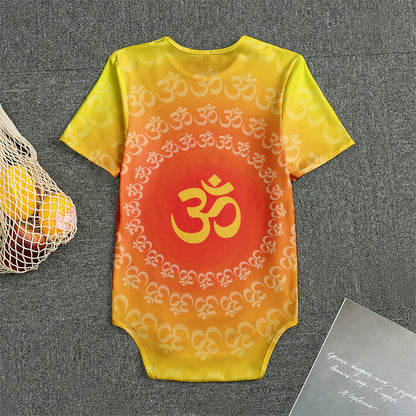 Indian Om Sign Print Men's Bodysuit