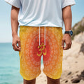 Indian Om Sign Print Men's Cargo Shorts