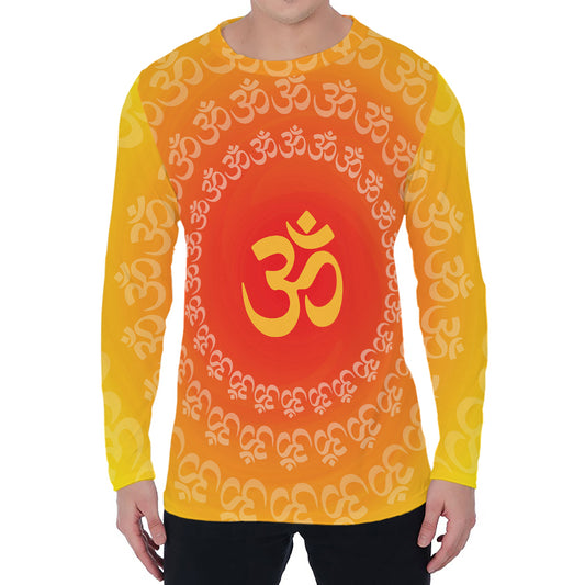Indian Om Sign Print Men's Long Sleeve T-Shirt