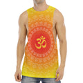 Indian Om Sign Print Men's Muscle Tank Top