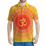 Indian Om Sign Print Men's Polo Shirt