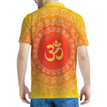 Indian Om Sign Print Men's Polo Shirt