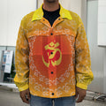 Indian Om Sign Print Men's Shirt Jacket