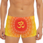 Indian Om Sign Print Men's Short Boxer Briefs