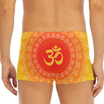 Indian Om Sign Print Men's Short Boxer Briefs