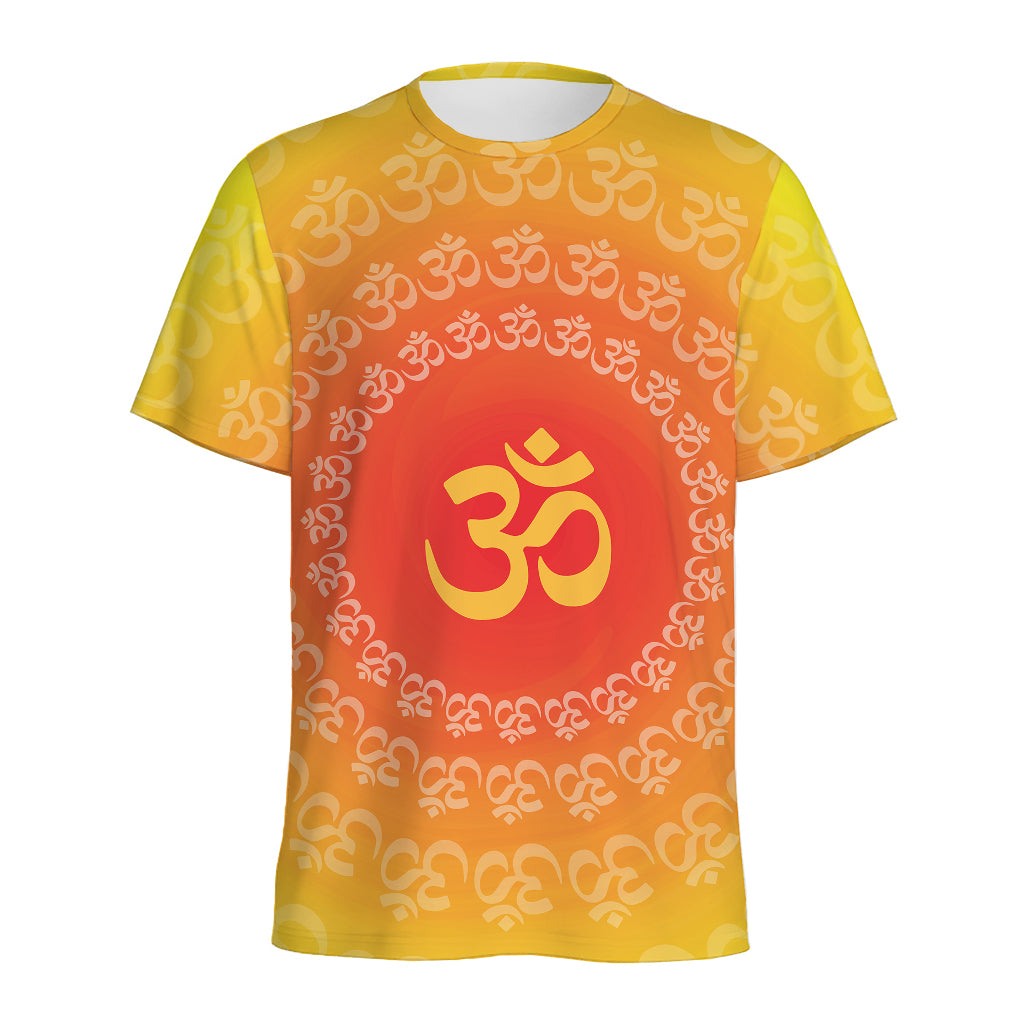 Indian Om Sign Print Men's Sports T-Shirt