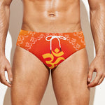 Indian Om Sign Print Men's Swim Briefs