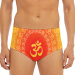 Indian Om Sign Print Men's Triangle Swim Briefs