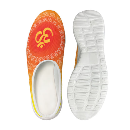 Indian Om Sign Print Mesh Casual Shoes