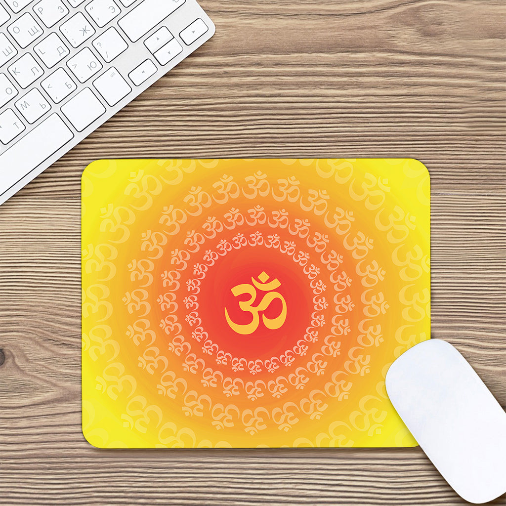 Indian Om Sign Print Mouse Pad