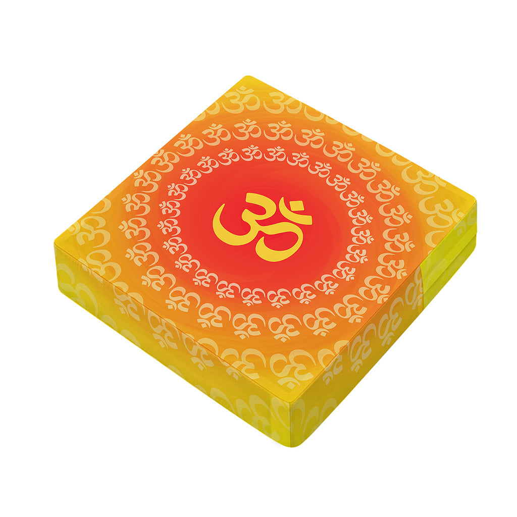 Indian Om Sign Print Outdoor Seat Cushion Cover