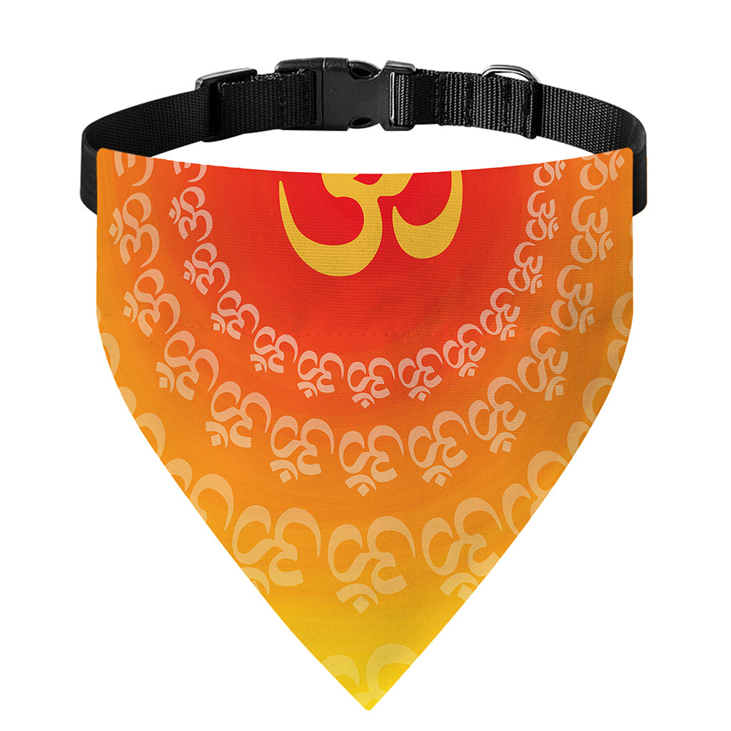 Indian Om Sign Print Over The Collar Dog Bandana
