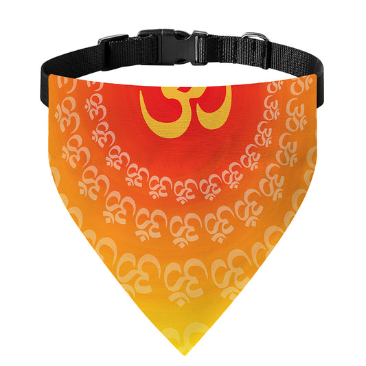 Indian Om Sign Print Over The Collar Dog Bandana