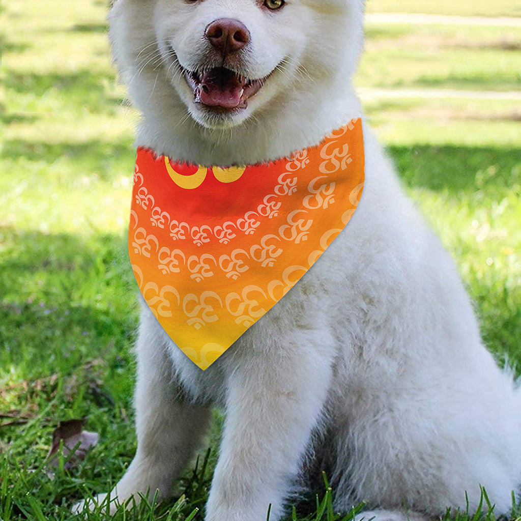 Indian Om Sign Print Over The Collar Dog Bandana