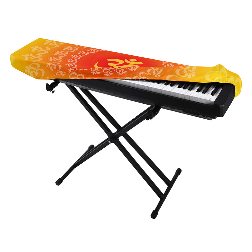 Indian Om Sign Print Piano Keyboard Cover