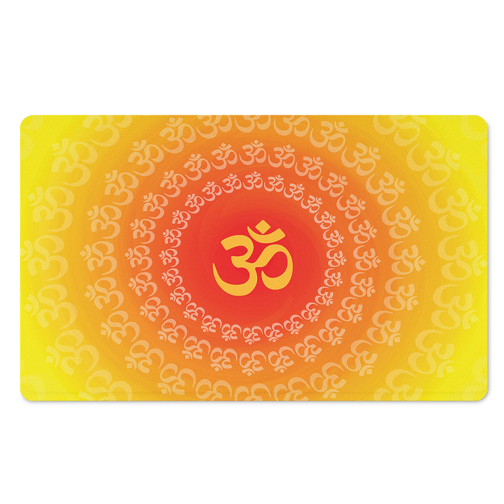 Indian Om Sign Print Polyester Doormat