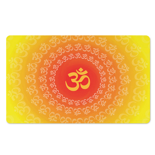 Indian Om Sign Print Polyester Doormat