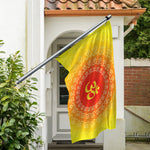 Indian Om Sign Print Polyester Flag