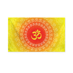 Indian Om Sign Print Polyester Flag