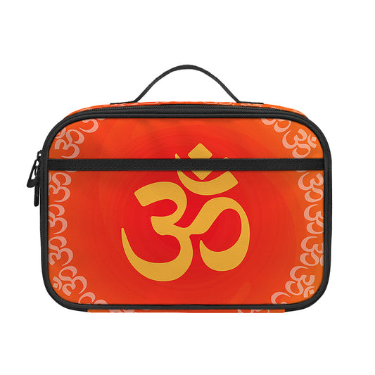 Indian Om Sign Print Portable Lunch Bag
