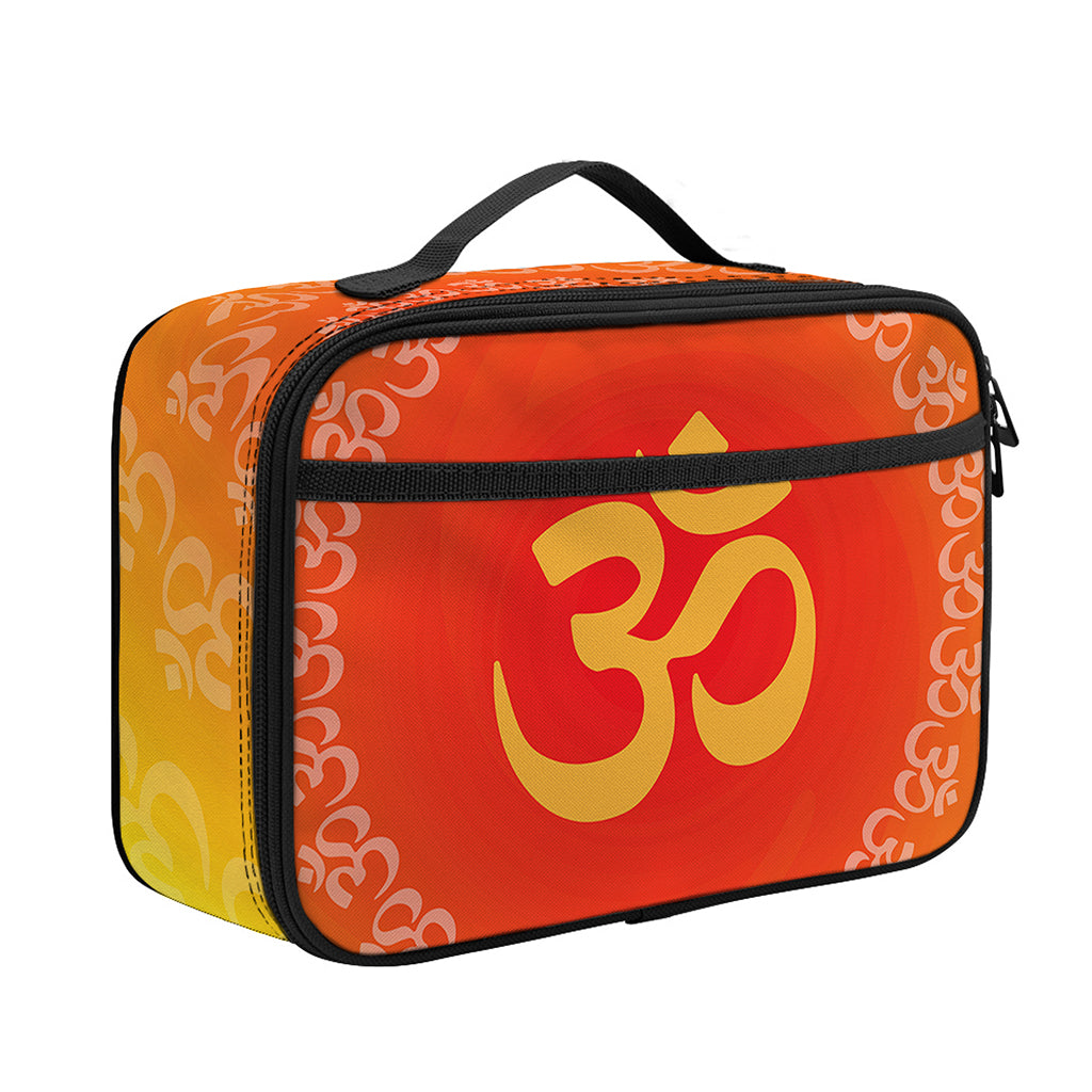 Indian Om Sign Print Portable Lunch Bag