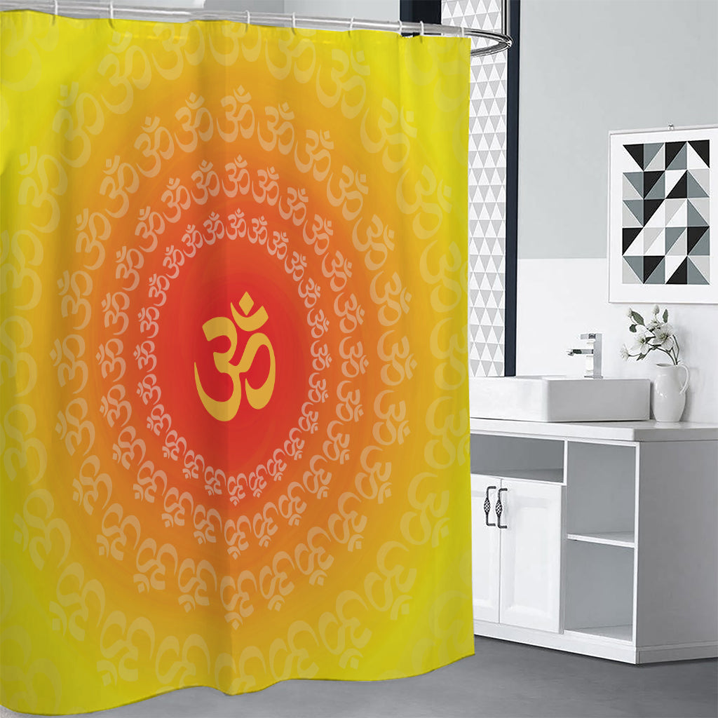 Indian Om Sign Print Premium Shower Curtain