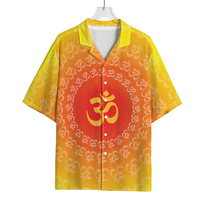 Indian Om Sign Print Rayon Hawaiian Shirt